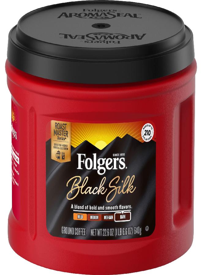 Folgers® Ground Black Silk Dark Ground Coffee, Dark - 22.6 oz - 1 Each - Image 1